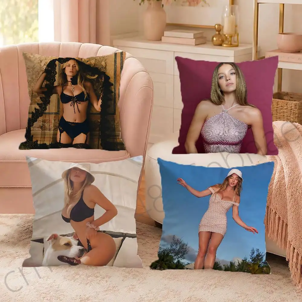 FOR Sydney Sweeney Pillow Case Comfy Pillow Cover Cute Funny Pillowcases For Sofa Car Home Decor