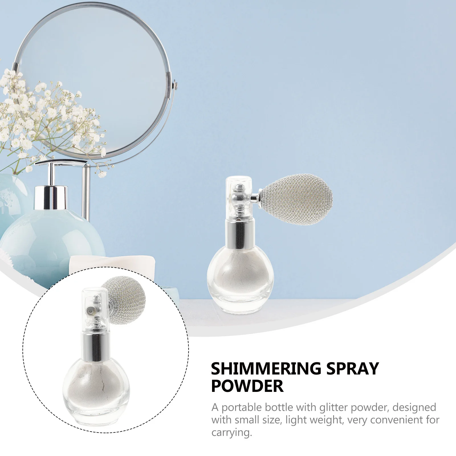 Glitter Poeder Spray Glinsterende Body Highlighter Draagbare Sparkle Mist Voor Gezichtshaar Make-up Feest Bruiloft Glow Effect