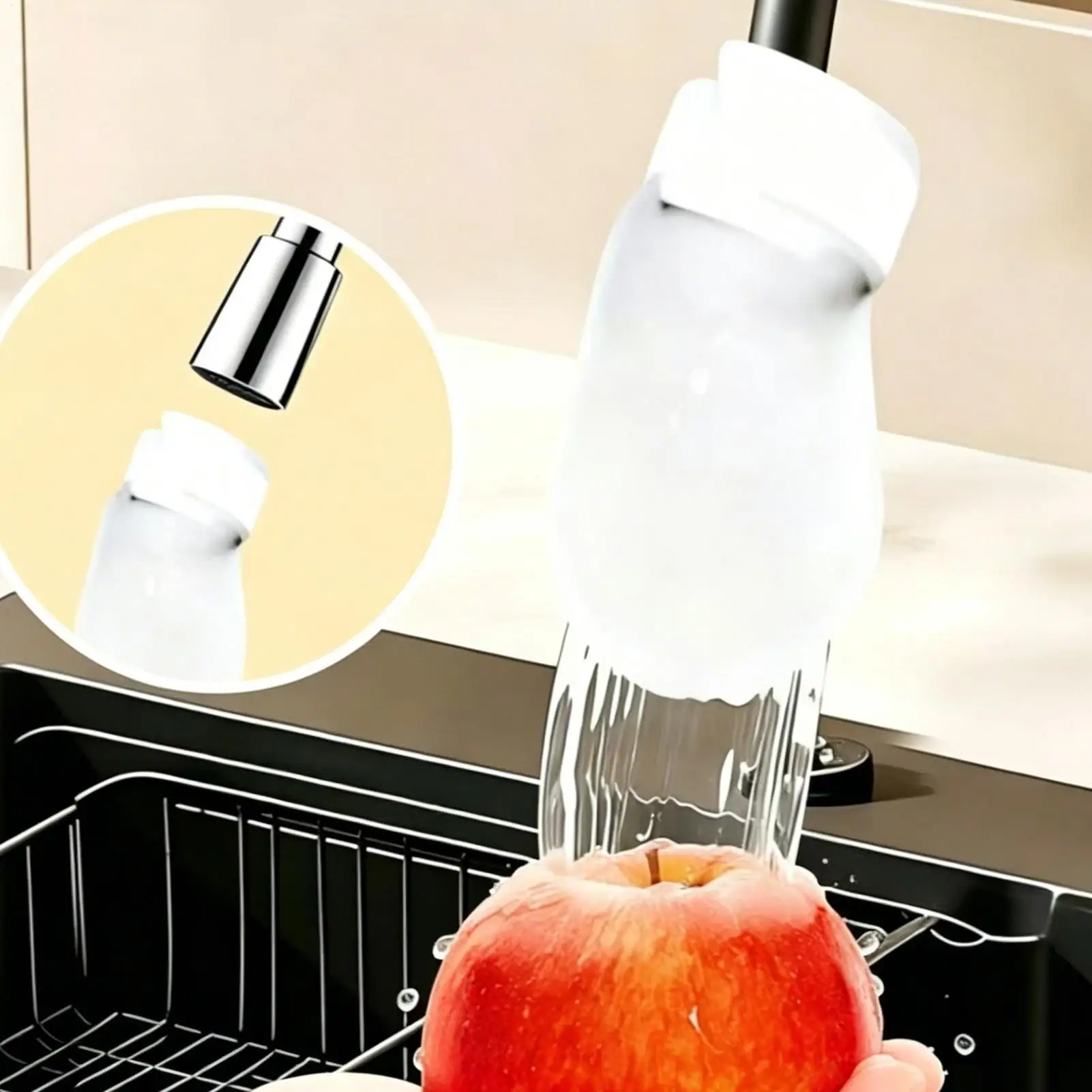 

Faucet Filter Cotton Splash-Proof Portable Pouch 50-Piece Faucet Filter for Kitchen Sink for Scale Sediment Silt Sand