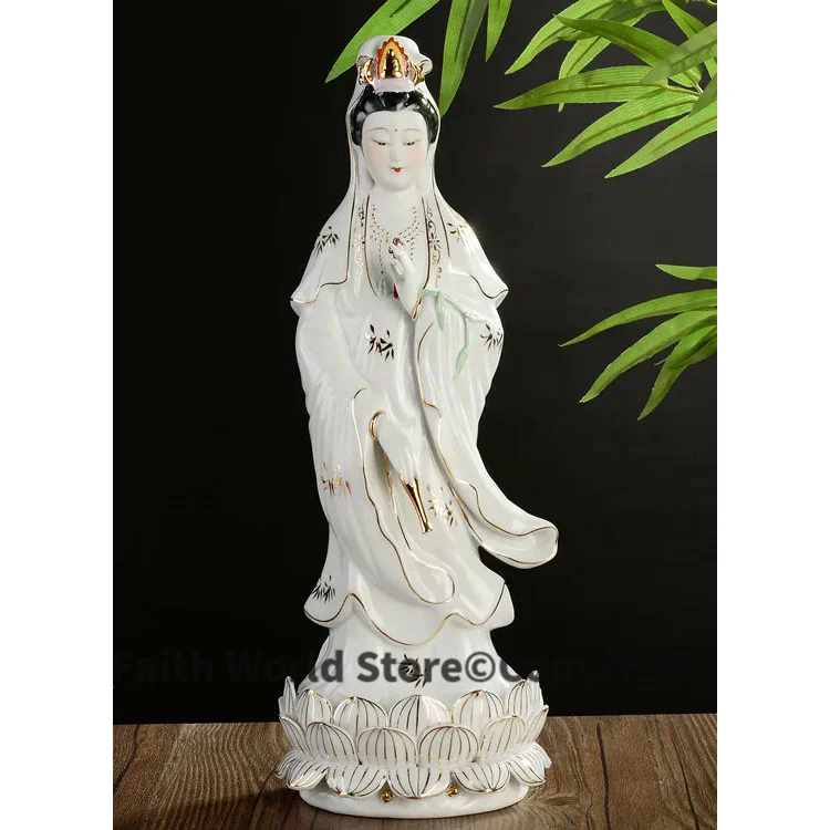 

office home protective-efficacious Talisman House Protection Money Religious Buddhism Guanyin Avalokitesvara porcelain Figurine