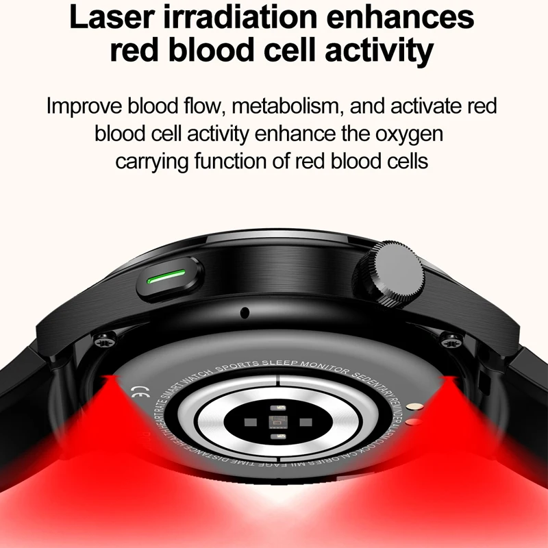 Imagem -02 - Namofoto-smartver de Bem-estar Esportivo para Homens Relógio Inteligente Terapia a Laser Pressão Arterial Ácido Úrico Lipídico Temperatura da Hrv Chamada bt 146 Novo 2023