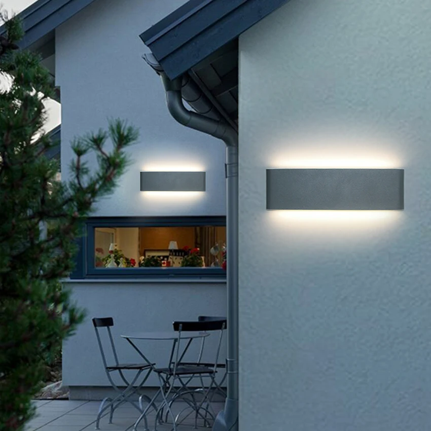 Outdoor Waterproof Wall Lamps Simple Up and Down Wall Lights Outside Wall Sconce For Garden Porch Terrace Balcony Lighting