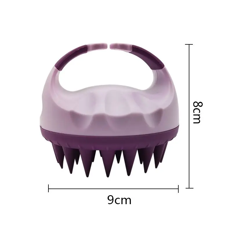 Silikonowa ręczna szczotka do szamponu okrągła miękka grzebień masujący skórę głowy szczotka do włosów masująca do kąpieli szczotka do włosów szczotka pod prysznic grzebień do pielęgnacji włosów