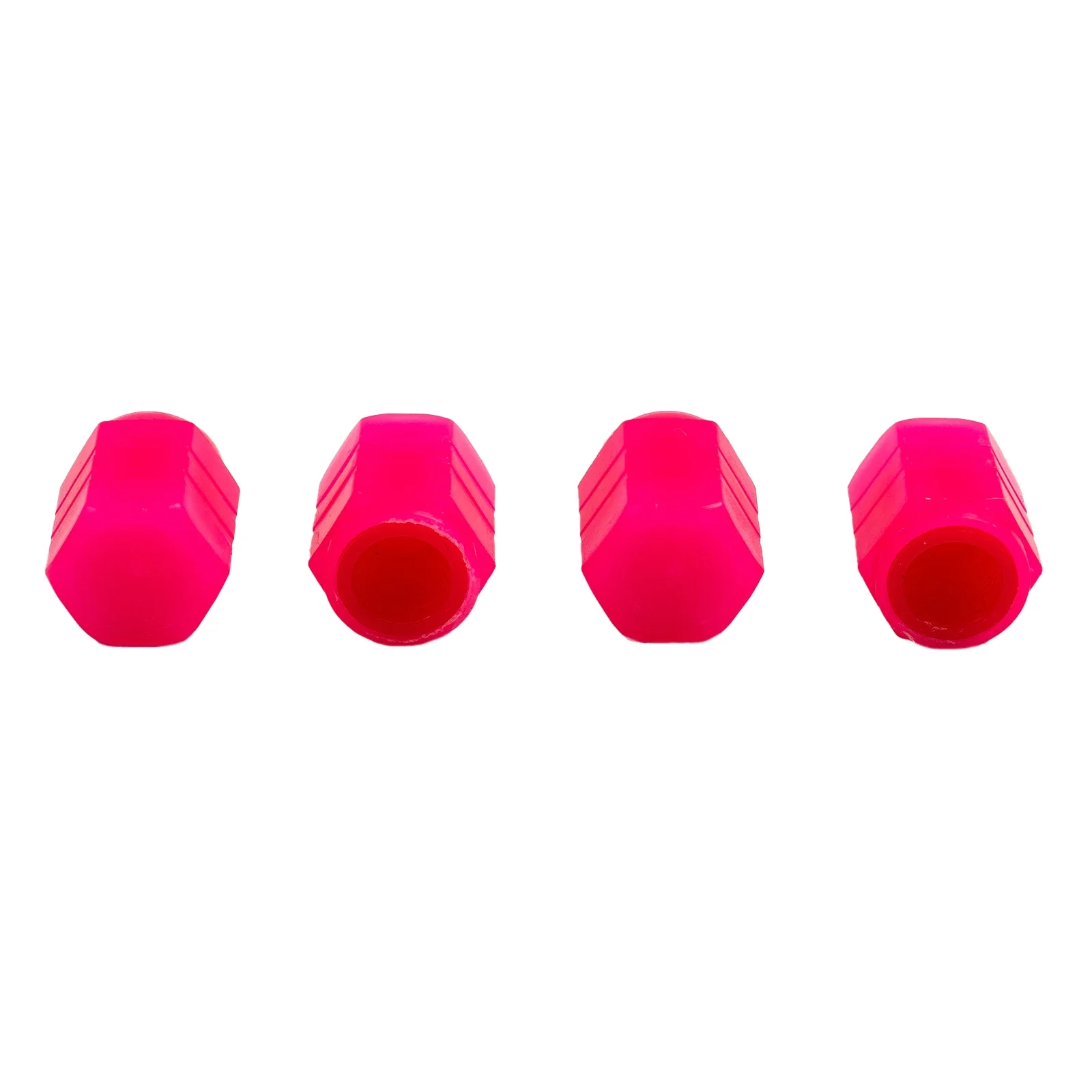 2pair Car Fluorescent Wheel Tire Tyre Air Valve Stem Cap Cover ABS Pink Valve Stems And Cap Automobile Parts And Accessories