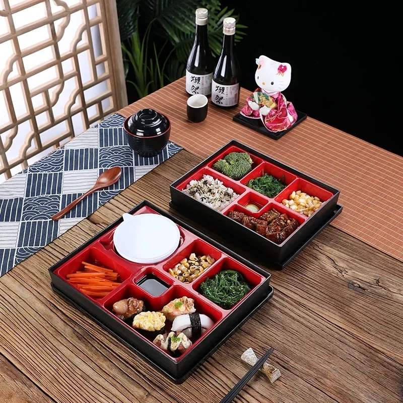 Business Bento Box, Japanese Style Wood Grain Sushi Cooking Lunch Box, High-end Children's Lunch Box, Food Storage Container