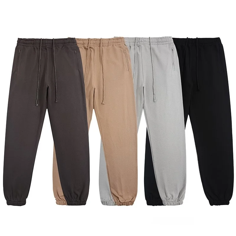 

Мужские спортивные брюки SEASON6 Kanye Street Style: прямые, свободные, с эффектом потертости, из хлопка и полиэстера, осенние