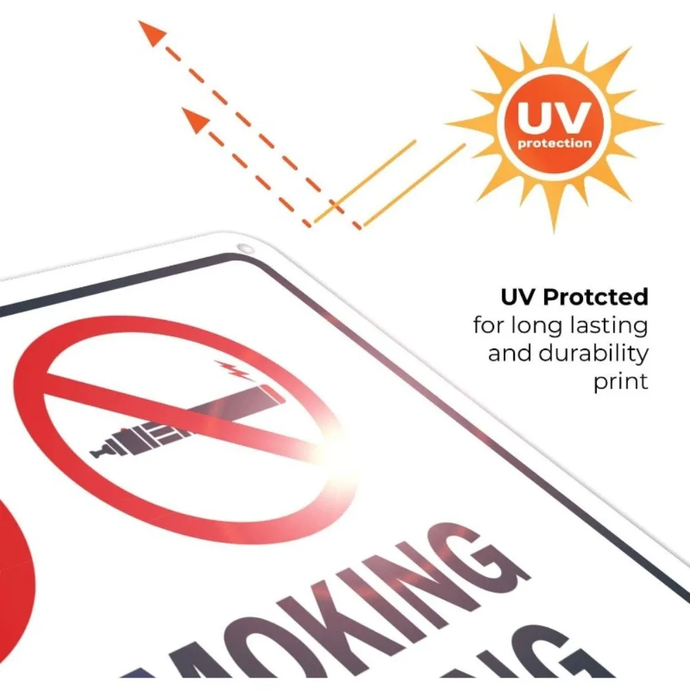 Modern No Parking Sign Aluminum Wall Art 12x8in Waterproof Durable For Home Garage Driveway