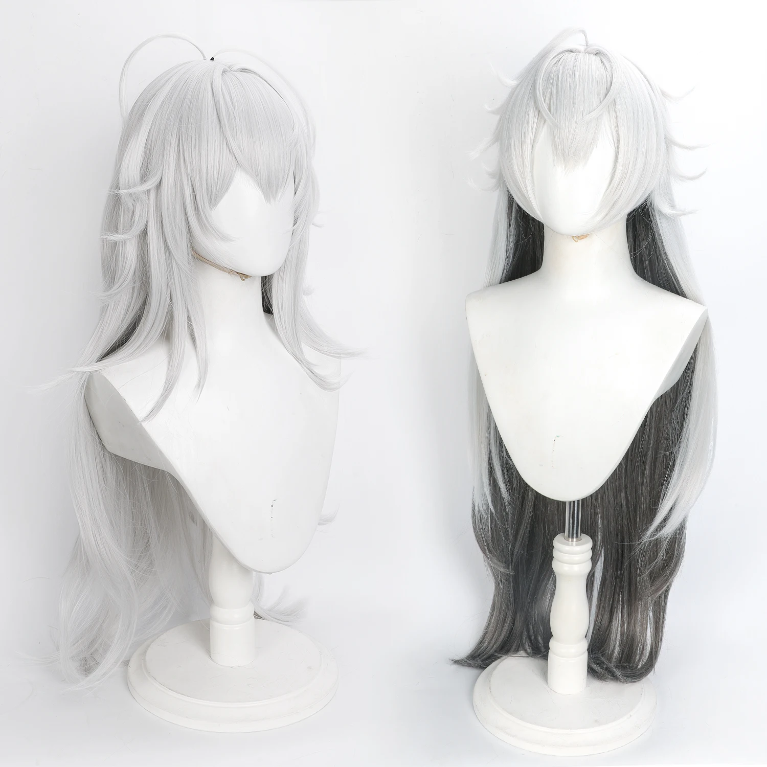 Anime Wig Lappland Cosplay Wigs Arknights Game Roleplay Wig Silvery-White Synthetic Wig for Anime Party Masquerade Carnival