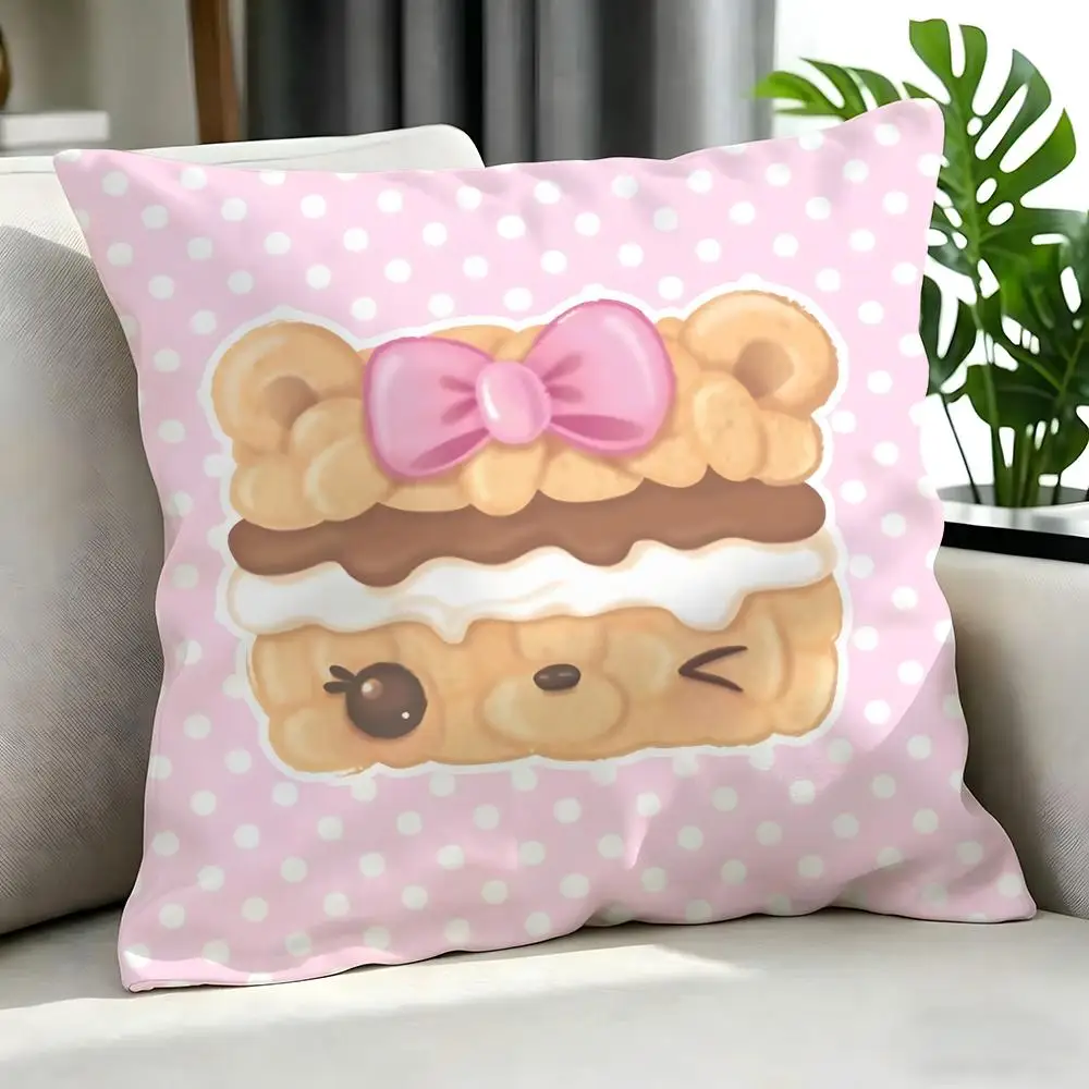 Niedliche Num Noms Kissenbezüge, Kissenbezug-Set, 4-teilig, 50 x 50, 45 x 45, 40 x 40, Kissenbezug, dekorativ, für Sofa und Heimdekoration – Detail 17