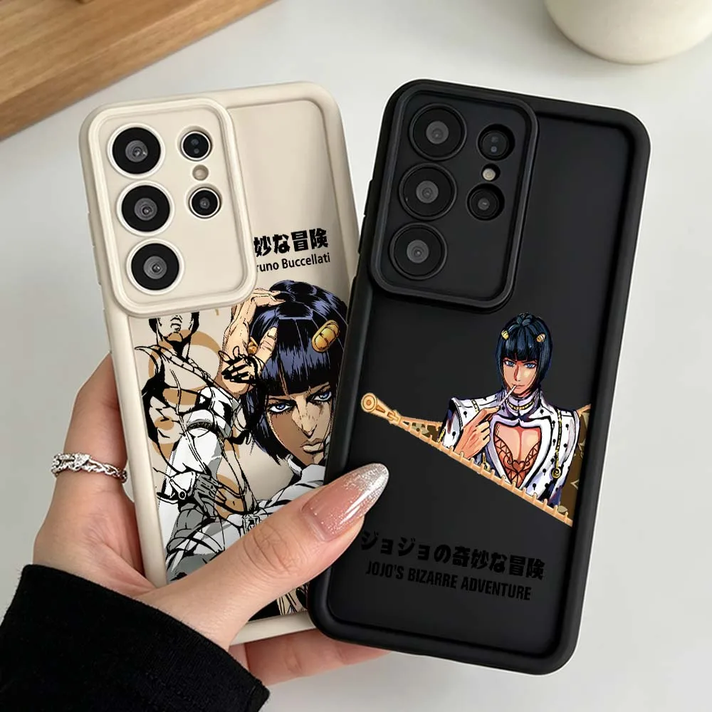 Cute Anime J-JOJO Silicone Case For Samsung Galaxy S26 S25 S24 S23 S22 S21 S20 Ultra Plus FE Eye Ladder Phone Case