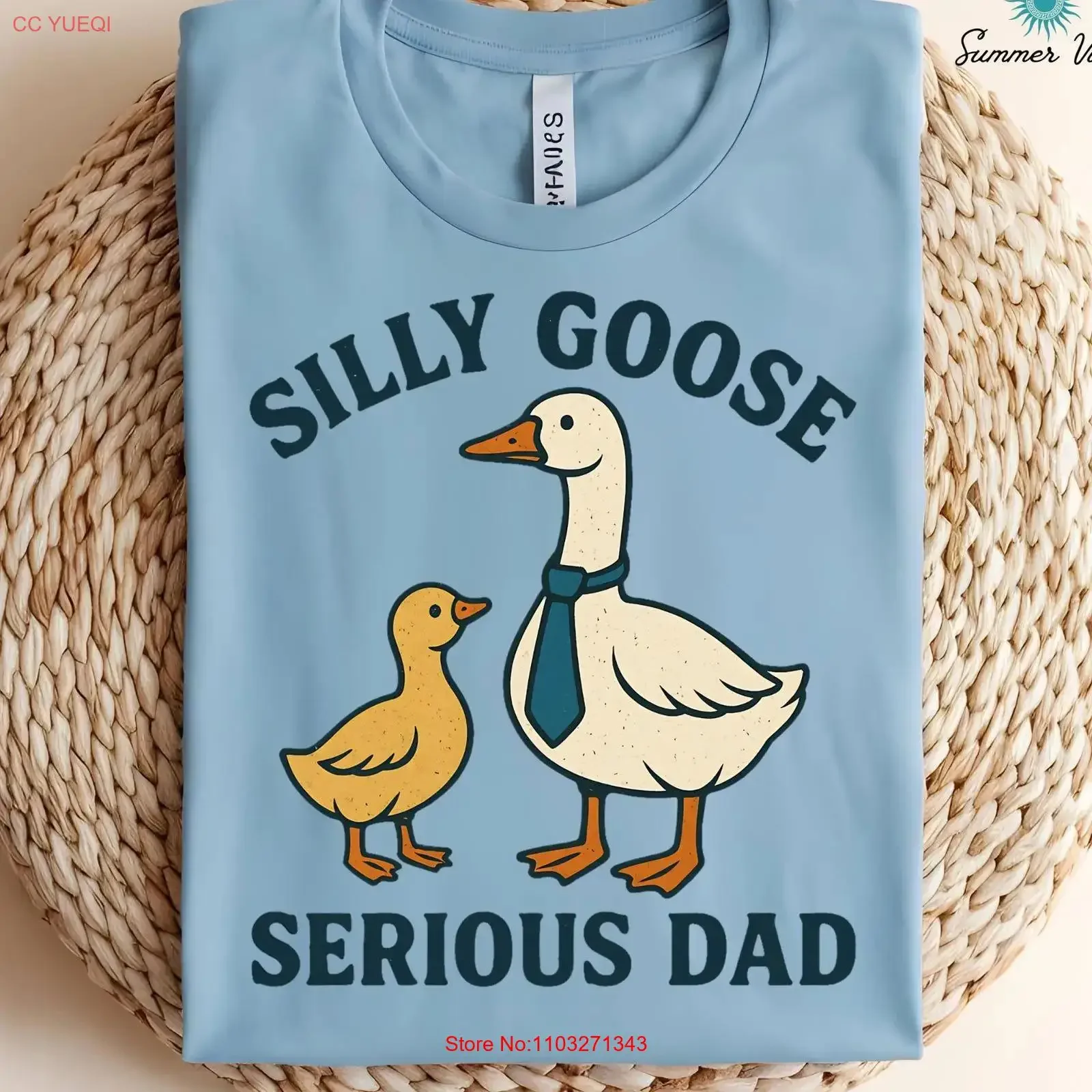 Silly Goose Serious Dad PNG Camiseta divertida Diseño Descarga digital Día del Padre Sublimación Clipart Humor vintage Lavado Elegante