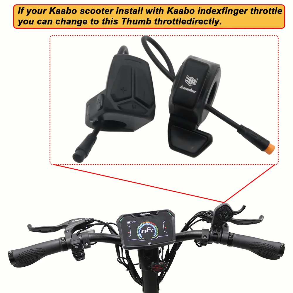 Original Switch Button with New Thumb Throttle Kit for Kaabo Mantis X/Mantis 10 V3 Wolf Series Electric Scooter Throttle Switch - view 2