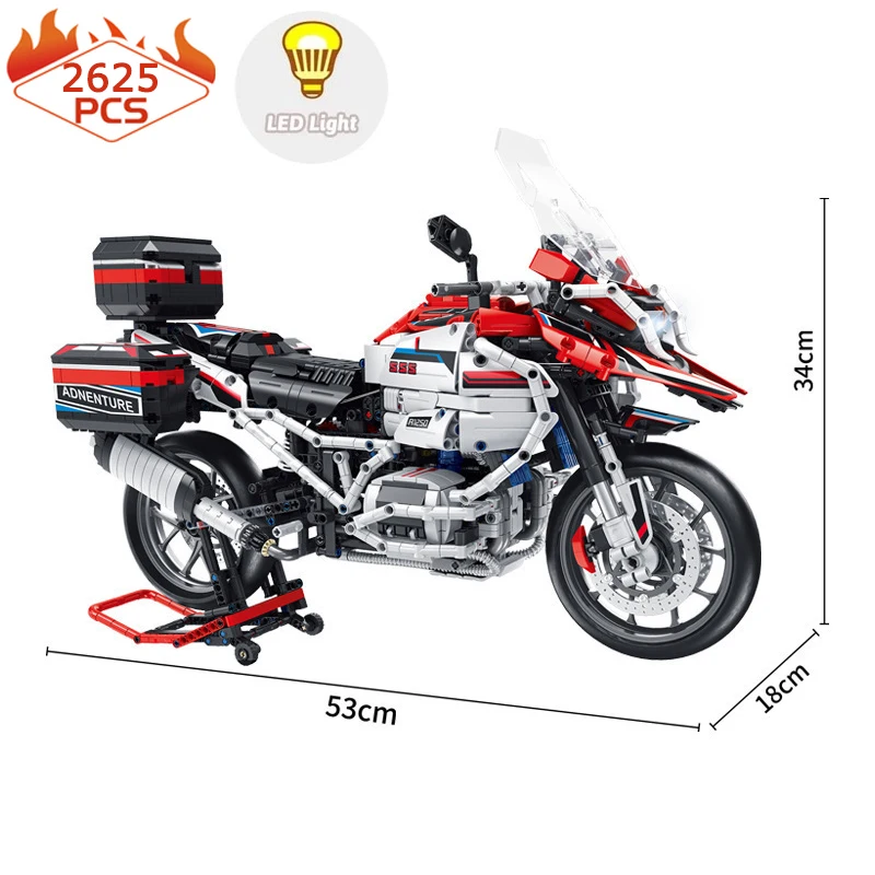 

1:5 City Motorcycle Model Building Blocks Technical Racing Motobike Vehicles Bricks Locomotive Model Toys For Kid Gift MOC