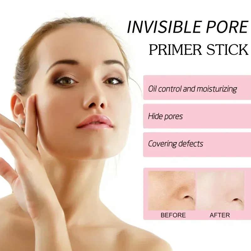 Sdotter New Invisible Pore insulation Primer Stick Eraser Waterproof Face Concealer Acne Makeup Base Oil-control Brighten Skin To