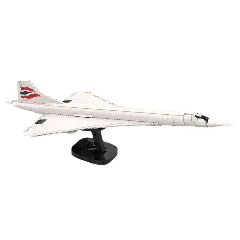 Moc Supersonic airliner Concorde บล็อกตัวต่อเครื่องบินรบรุ่นบล็อกตัวต่อเครื่องบินโดยสารขนาดใหญ่มากของเล่นของขวัญ