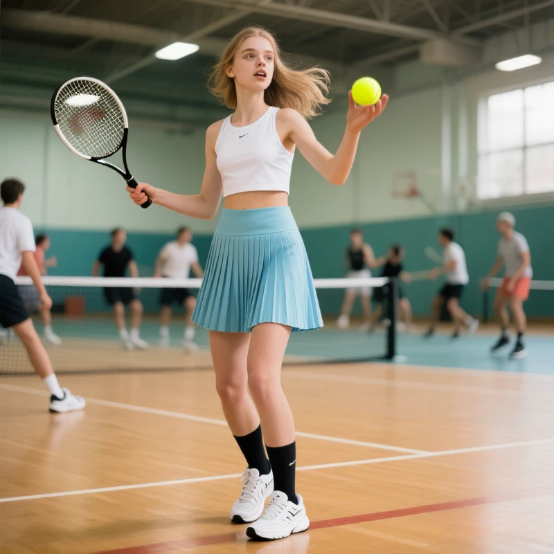

Fitness Running Breathable Quick Drying Golf Skirt Fashion Sports High Waist Pleated Skirt Summer Solid Color Tennis Skirt Women