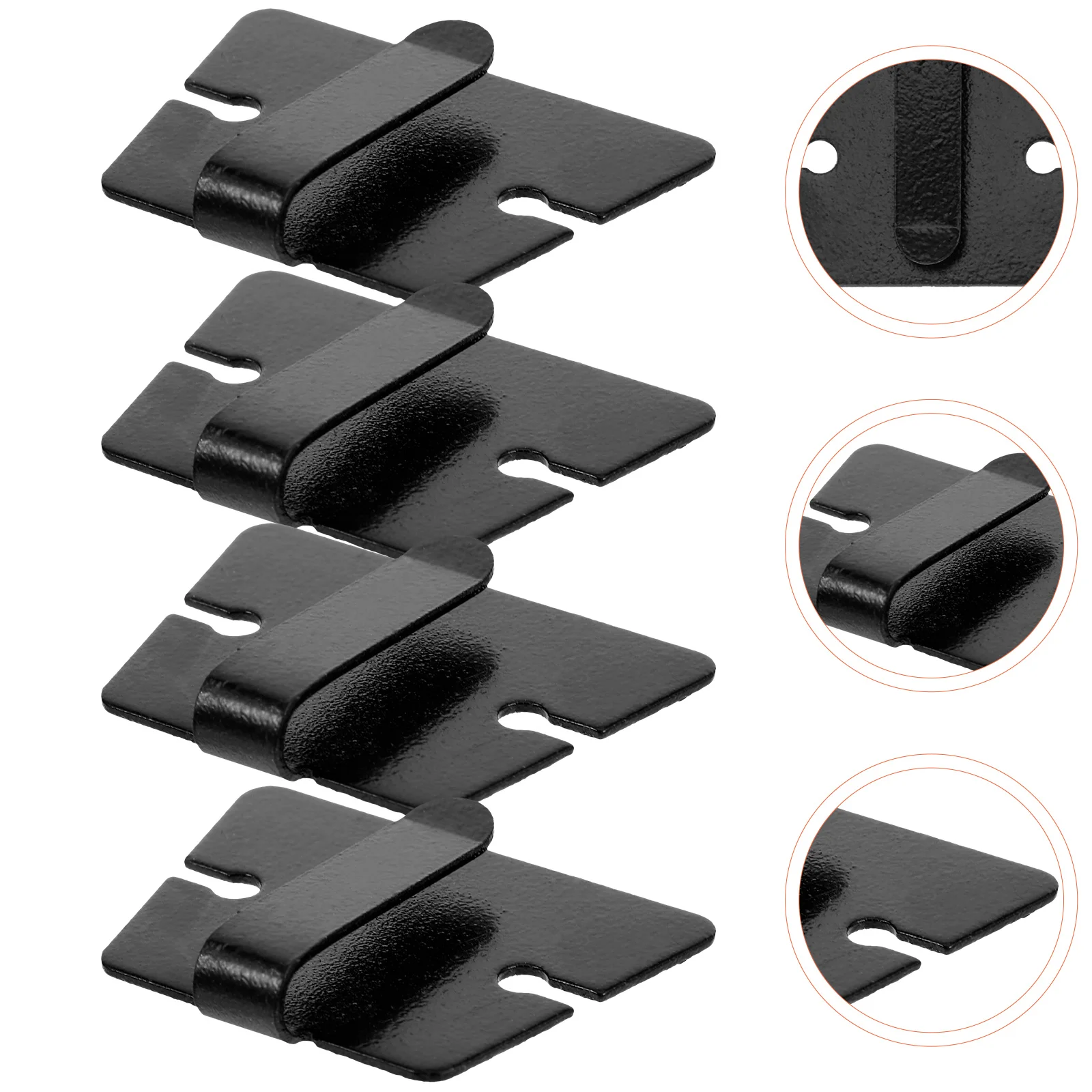 

4 Pcs Microphone Hook Car Radio Holder Accessories Clip-on Hanging Metal For Hanger Clips Fixing