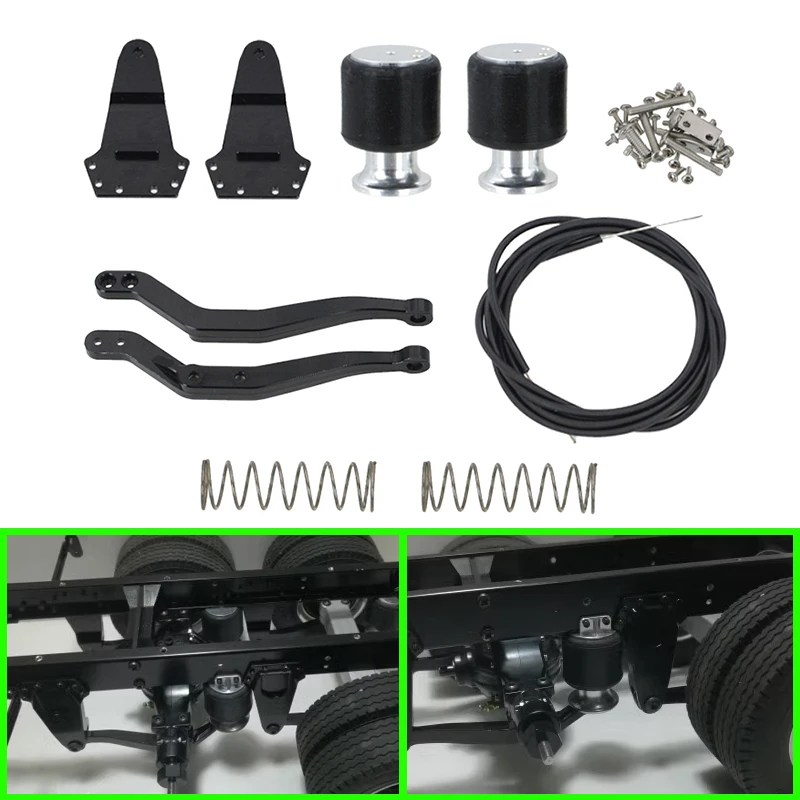 

Metal Simulation Airbag Suspension Improve Kit for 1/14 Tamiya RC Truck Car Scania 56335 Man TGS TGX 56325 26329 Diy Parts Toys