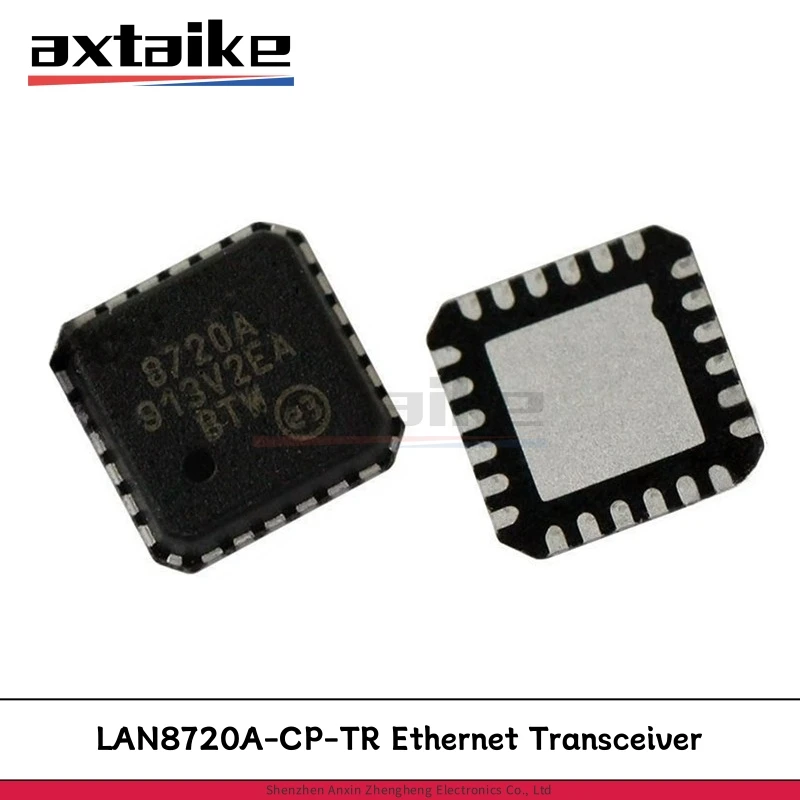 

5PCS LAN8720A-CP-TR QFN-24 8720A SMD LAN8720A Small Footprint RMII 10/100 Ethernet Transceiver with HP Auto-MDIX Support IC