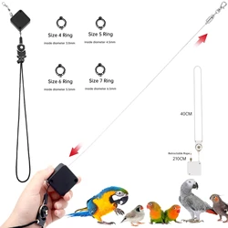 Parrot Release Rope Bird Training Leash with Auto Flying Control for Parrots Stainless Steel Cord Auto Retractable Outdoor Fun