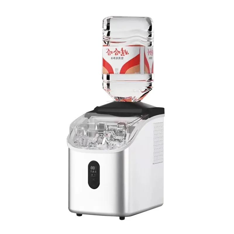 Compact Home Ice Maker Machine 20KG Daily Output Low Power Large Capacity Commercial Countertop Automatic Square Ice Cube