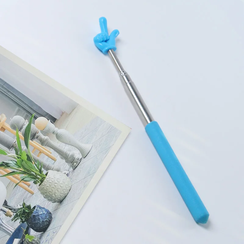 1Pc Intrekbare Leraar Pointer Vinger Ontwerp Roestvrij Staal Telescopische School Onderwijs Pointer Stick Leraar Levert Klasse