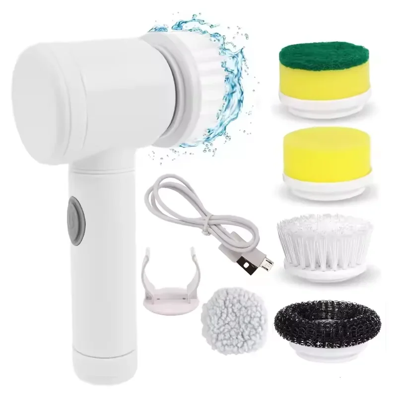 

Waterproof 1500mAh 17000RPM House Cleaning Lightweight Handheld USB Charge Electric Cleaning Brush Scrubber For Bathroom