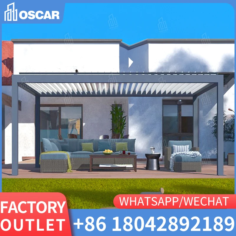 

TOMA Aluminium Pergola Roof Aluminium Waterproof Pergolas and Gazebos Outdoor Balcony Pergolas