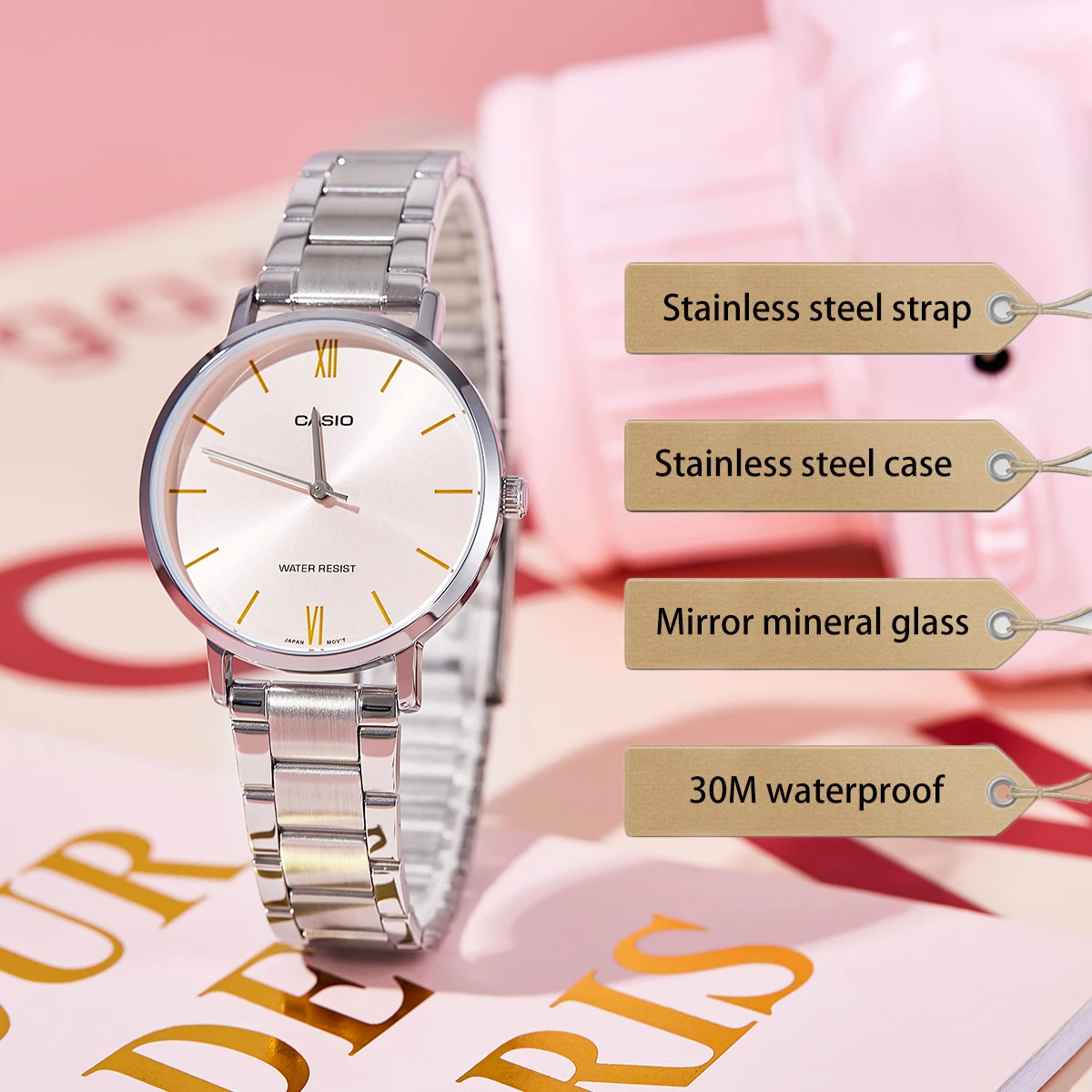 Casio watch women watches top brand luxury set Quartz watch women ladies watch business reloj mujer LTP-VT01D-1B