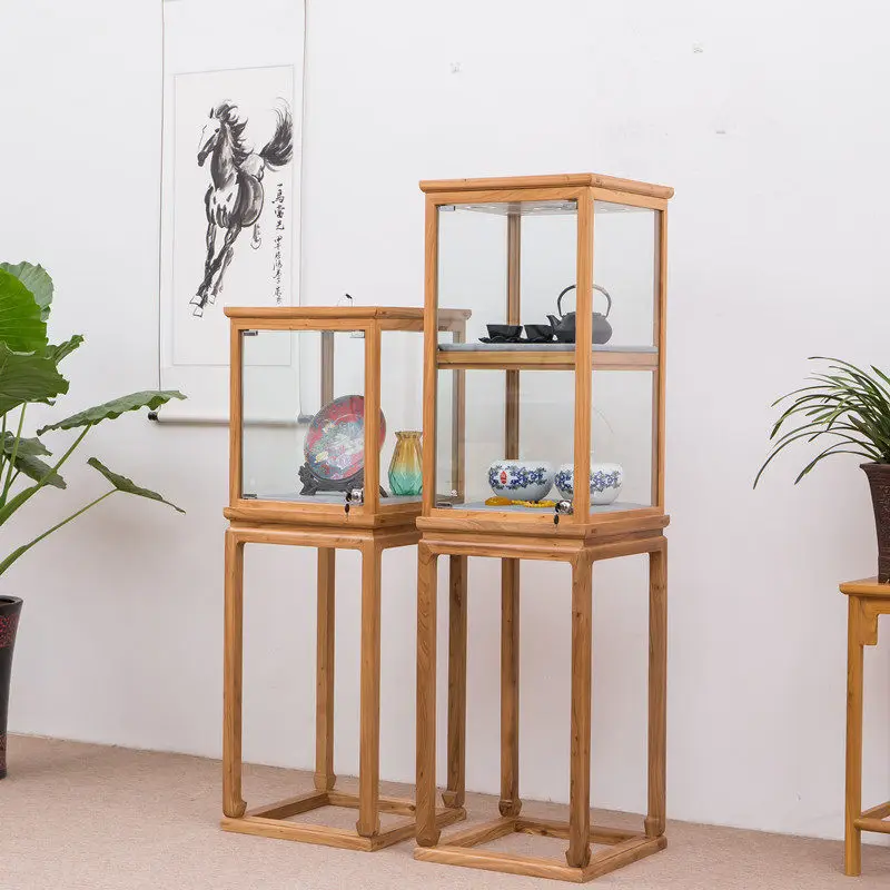 Museum Display Cabinet New Chinese Glass Showcase Boutique Jewelry Booth Antique Shelf