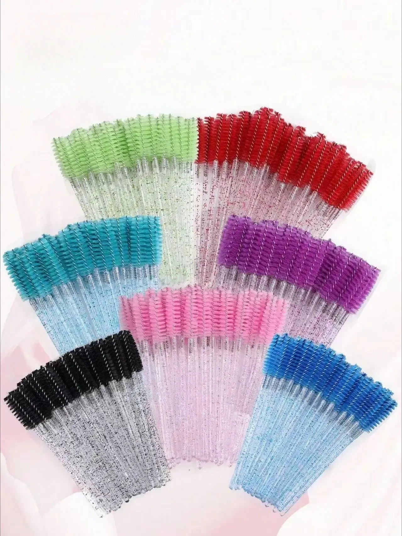 المتاح كريستال رمش فرشاة مشط 50 قطعة/الحزمة رموش تمديد عصي الماسكارا ماكياج المهنية الجمال أداة #6