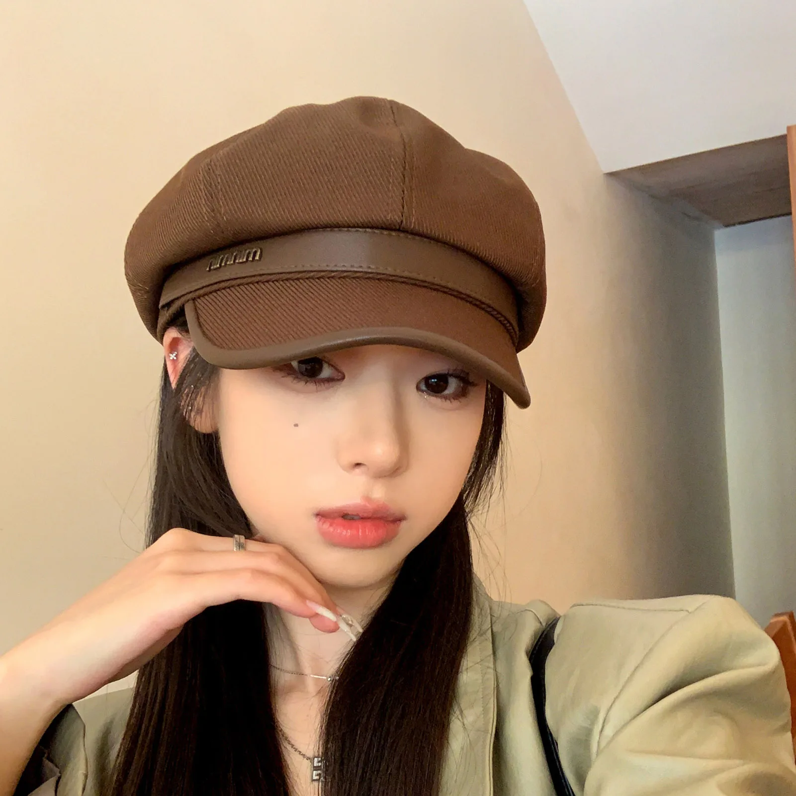 Vintage Beret Hat For Women Autumn Winter Cotton Linen Newsboy Cap One Size 8 Panel Breathable Headwear Fashion Warm Beret Caps