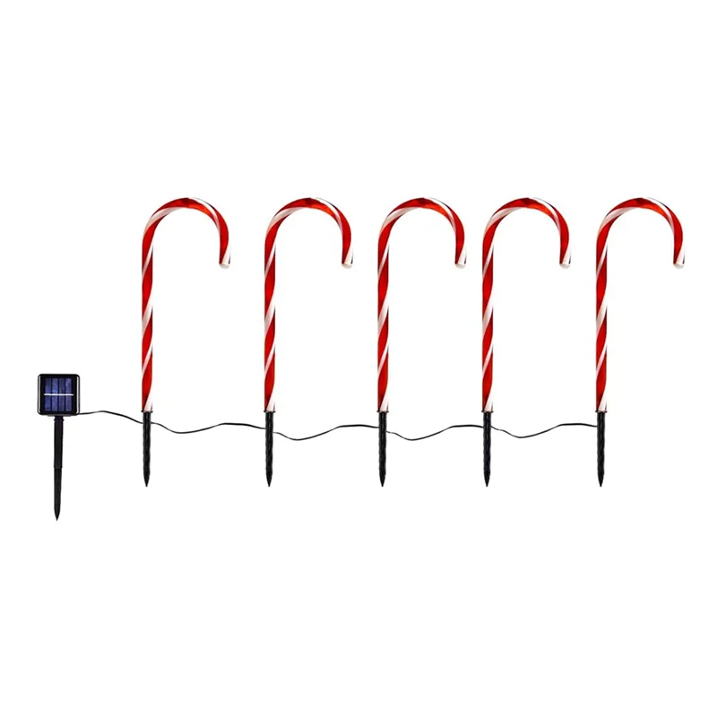 Solar Christmas Candy Cane Lights Waterproof Garden Pathway Lights,Outdoor Christmas Decorations