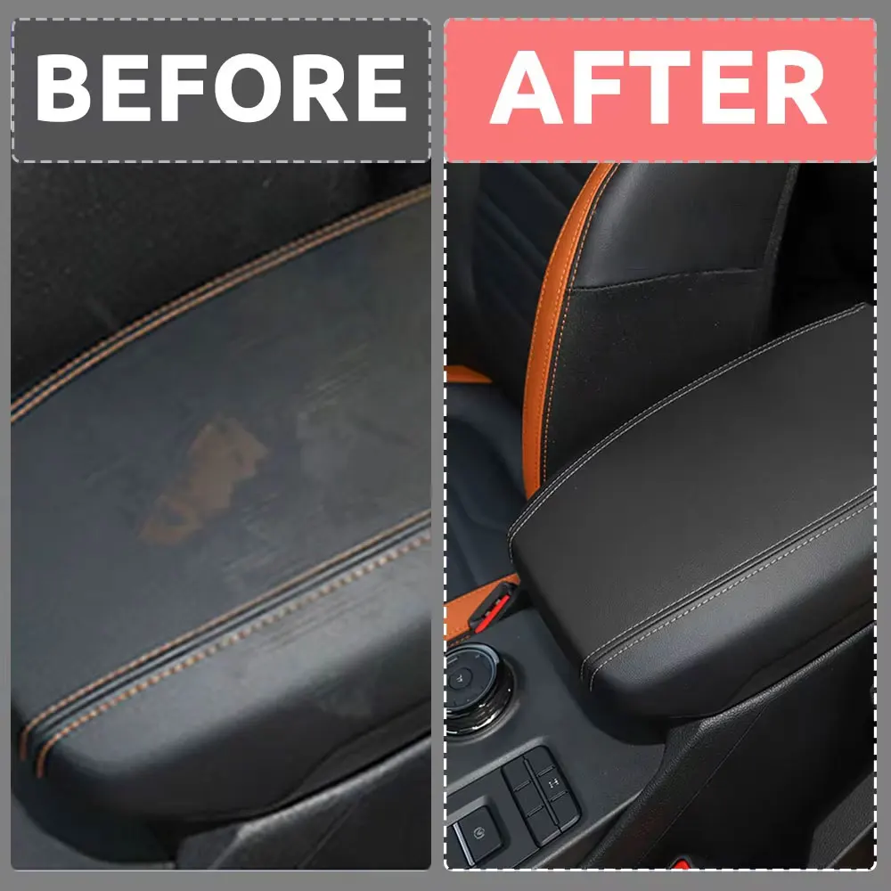 For Ford Ranger 2024 2023 Suede Leather Car Armrest Box Protector Cover Central Control Interior Accessories