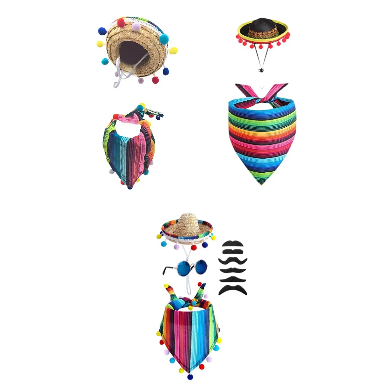 

Porch Goose Outfit Set with Colorful Scarf Arts Crafts Decorative Lawn Goose Statue Costume for Festival Courtyard Office