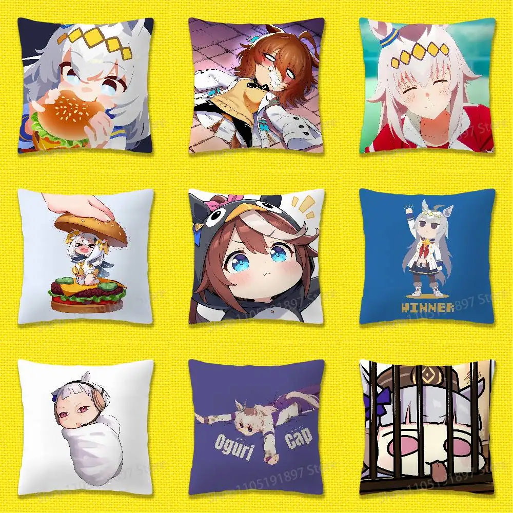 

U-Umamusume Pretty Derby Oguri Cap Throw Pillow Case For 45*45cm 40cm 55cm 50cm 30cm Square Car Pillowcase Shell