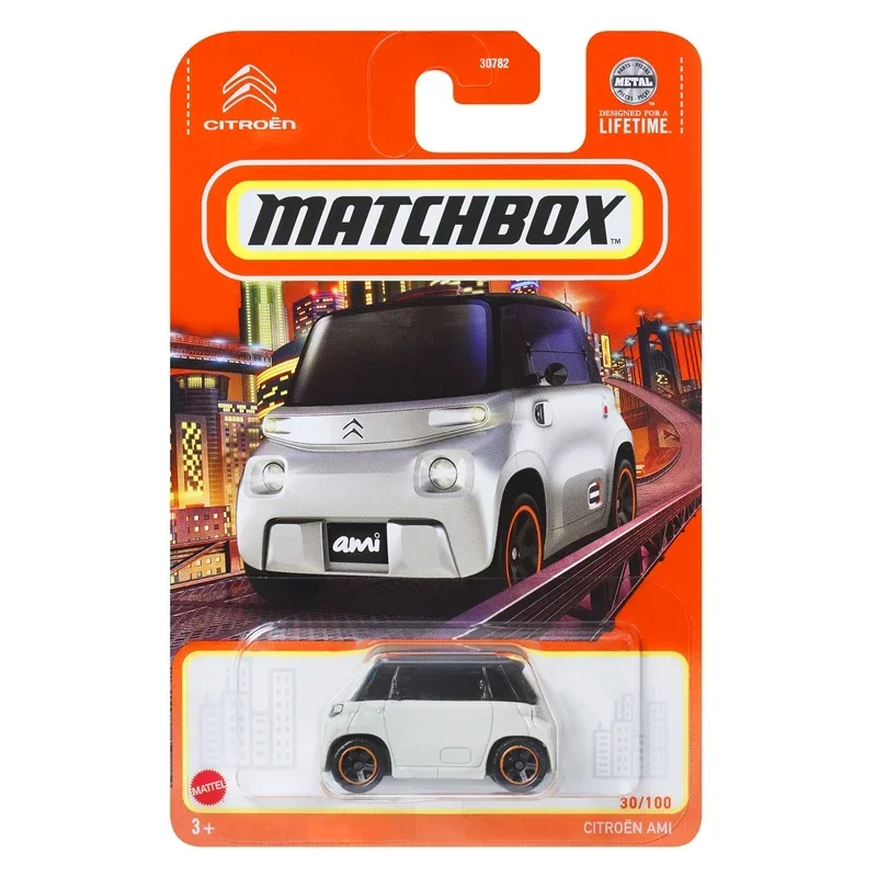 Оригинальный автомобиль Mattel Matchbox 1/64, литой под давлением Nouveu 24J, белый Citroen Ami, имитация автомобиля, игрушки для мальчиков, коллекция, подарок на день рождения
