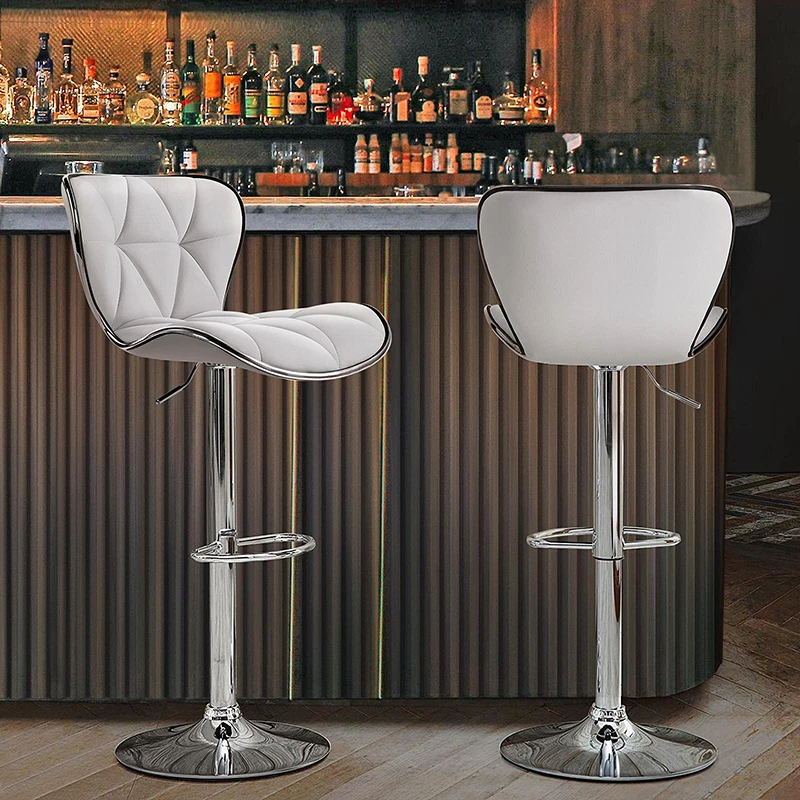 

Modern Bar Stool Back Adjustable Swivel Counter Height Bar Stools For Kitchen