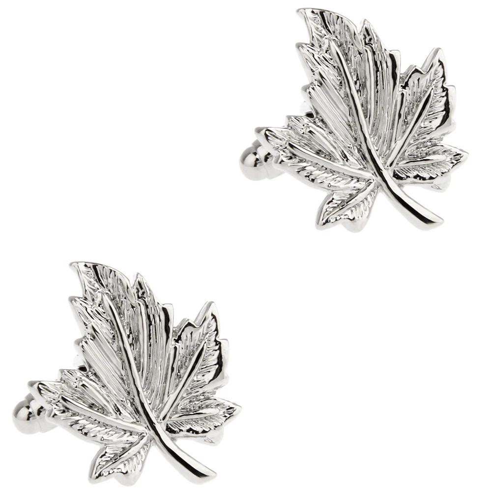 4 Styles TZG Stainless Steel Cufflinks Men Cuff Links Leaf 1 Pair Shipping Factory