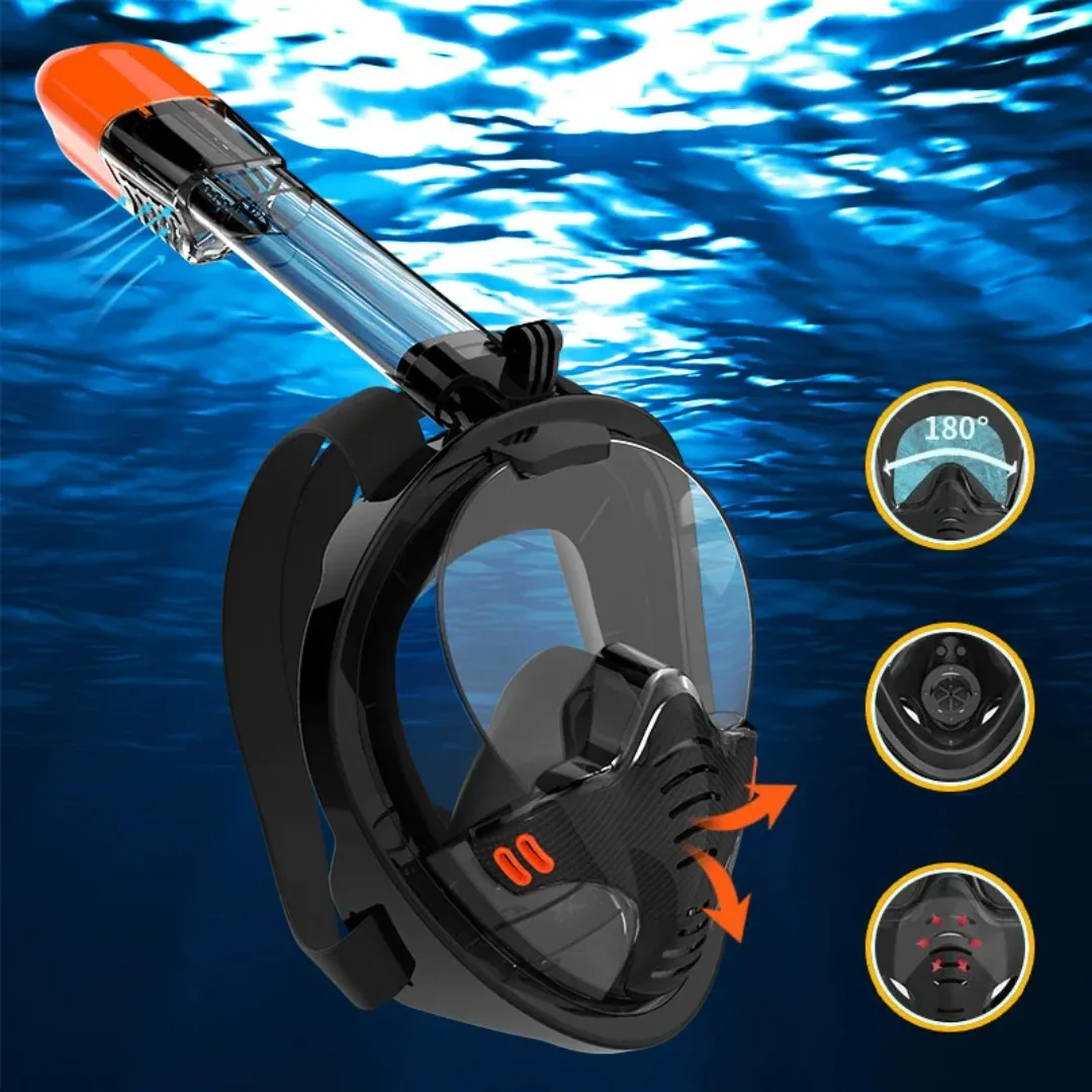 【Hot】2025 Men Women Full Face Diving Mask Scuba Snorkeling Mask Underwater Breath Separation Anti-fog Diving Mask For Swimming D