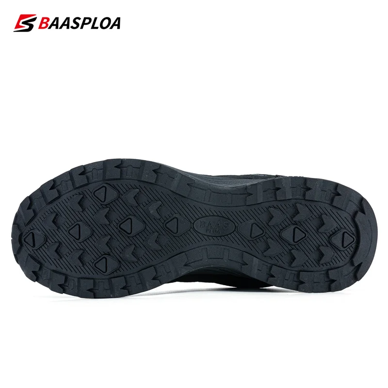 Baasploa Men Hiking Shoes New Outdoor Waterproof Wear-Resistant Non-slip Sneakers Male Light Comfort Walking Shoes