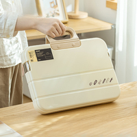 Newly Upgraded Portable Plastic File Bag, Organ Bag Folder, A4 Calligraphy Material Bag, Paper Material Storage