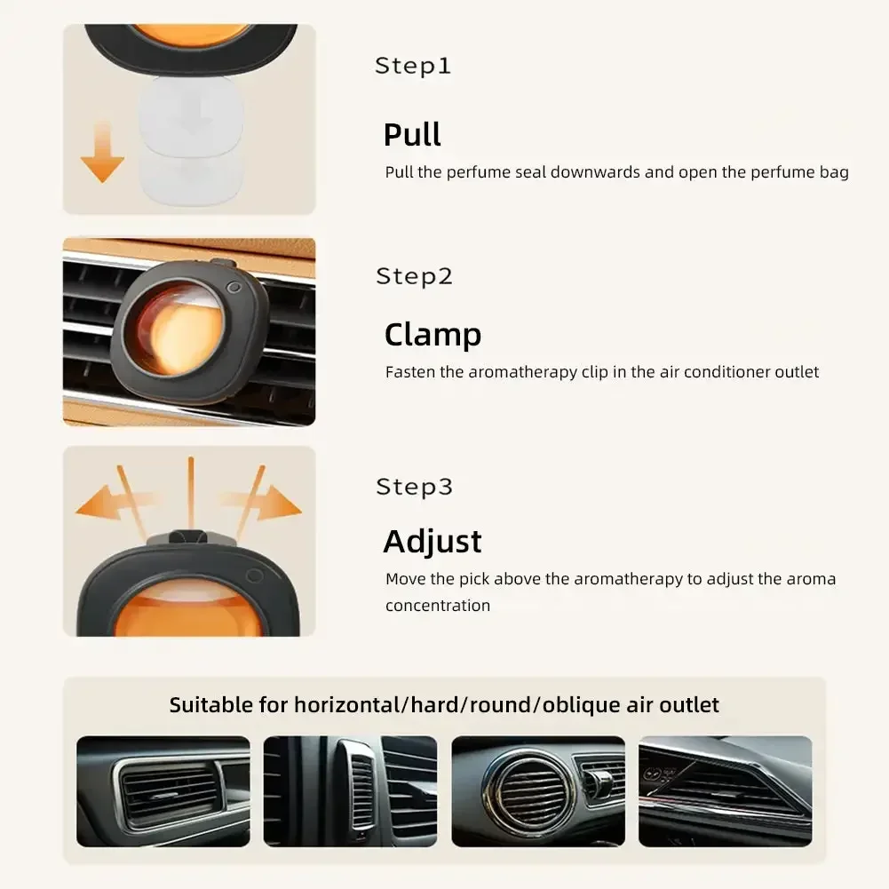 범용 아로마 테라피 클립, 향수 냄새 제거, 자동 공기 배출구, 딥 클렌징 방향제, 자동차 홈 오피스