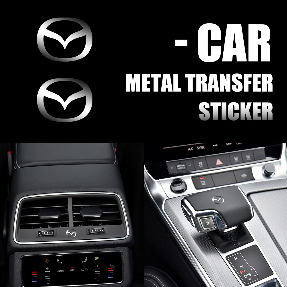 2/5/10pcs 3D Aluminum Car Dashboard Steering Wheel Decoration Stickers For Mazda MS Demio CX3 CX-5 CX5 CX7 CX9 MX5 Axela ATENZA