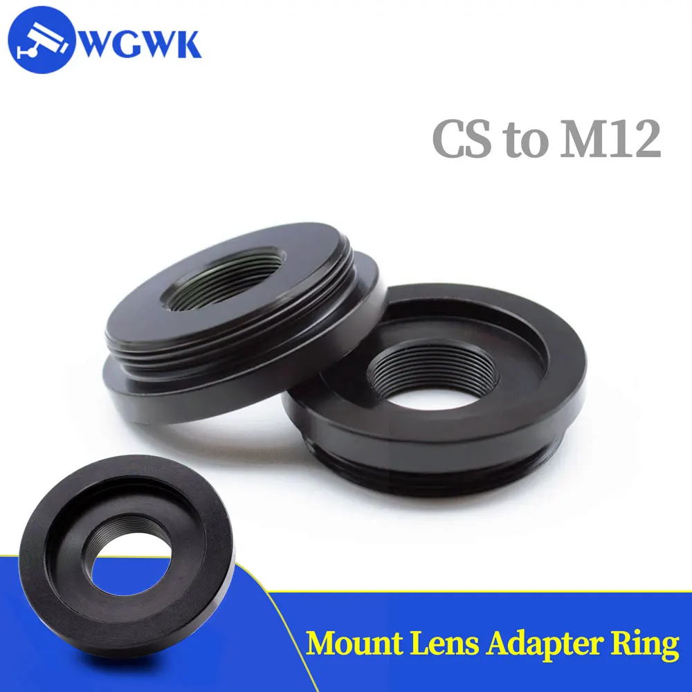 WGWK Meta Alloy CS Mount to M12 Mount Lens Converter Adapter Ring Camera Lens Converter for CCTV Video IP Camera Accessories