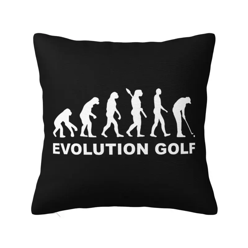 Golf Evolution Throw Pillow Case 45*45cm Decor Home Cushion Cover Soft Polyester Pillowcase Double-sided Printing