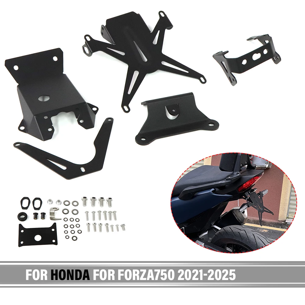 

For HONDA For Forza 750 For Forza750 2021 2022 2023 2024 2025 Motorcycle Rear Tail Tidy License Plate Holder Support Mudguard