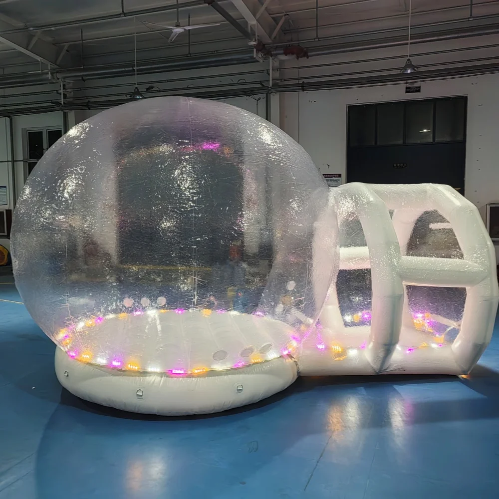 

Hot Sale Kids Party Balloon Fun Portable Bouncing Bubble Balloon Dome House Tent Inflatable Bubble Snow Globe House With Led