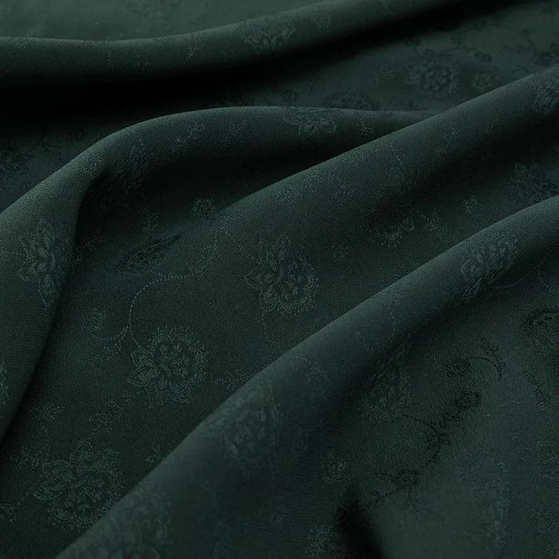 

Heavy crepe old material ramie silk jacquard satin fabric intangible cultural heritage Xiangyunsha new Chinese-style clothing