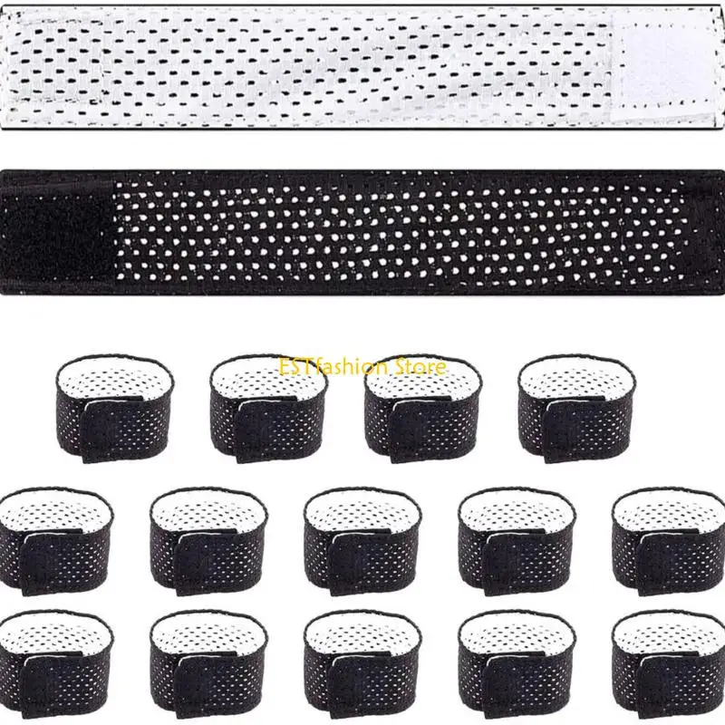 Y5GC 6/12pcs Breathable Polyester Mesh Sleeve Holder Sleeve Ties For Athletic Sports